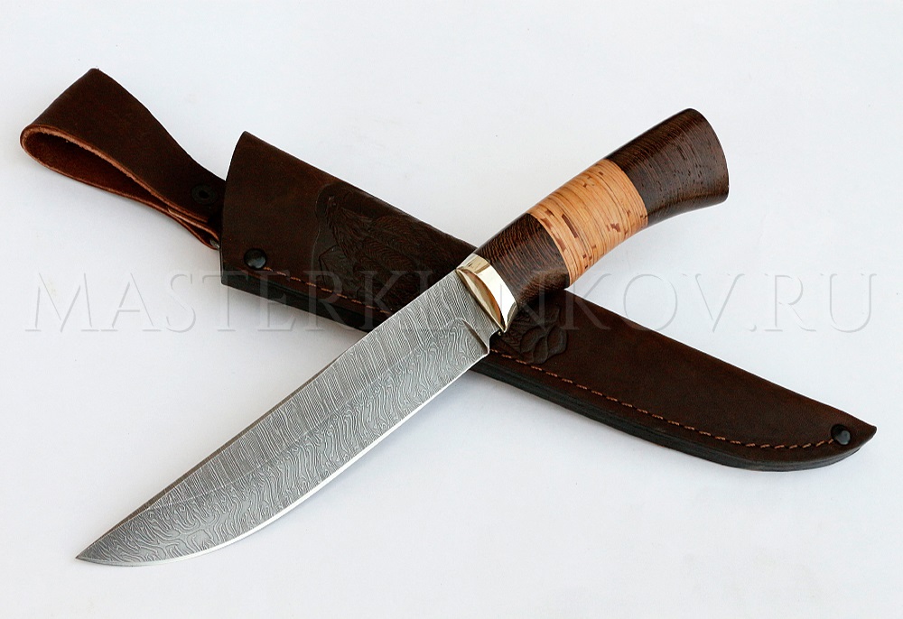 Нож из дамасской стали Осетр