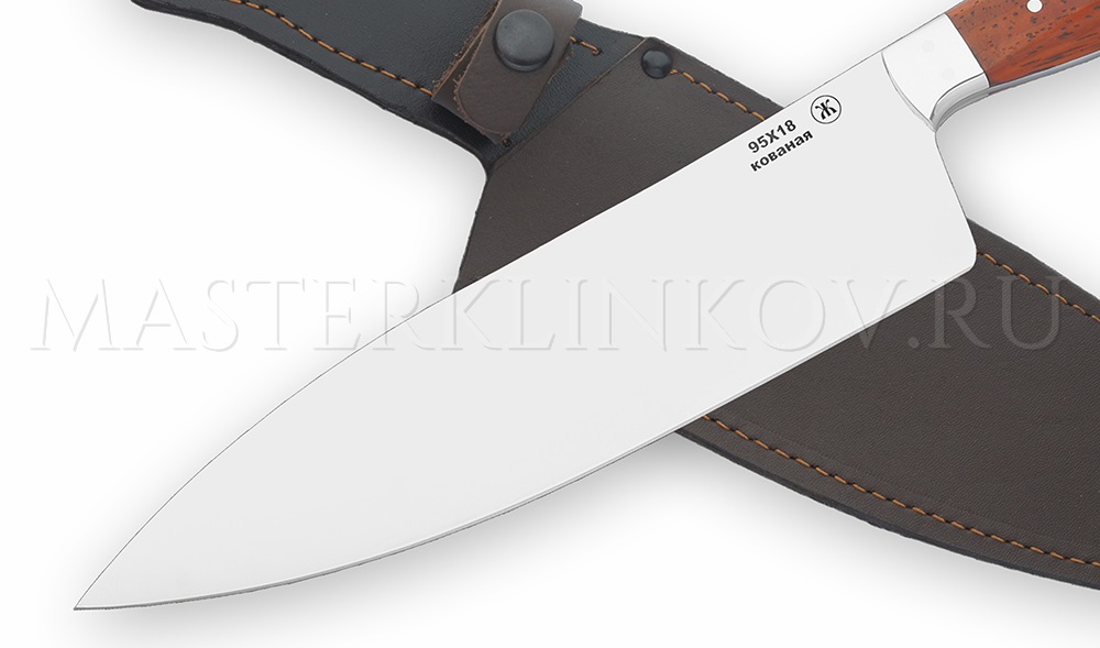 Нож кухонный из стали  95Х18  Шеф-повар №1, 200 мм