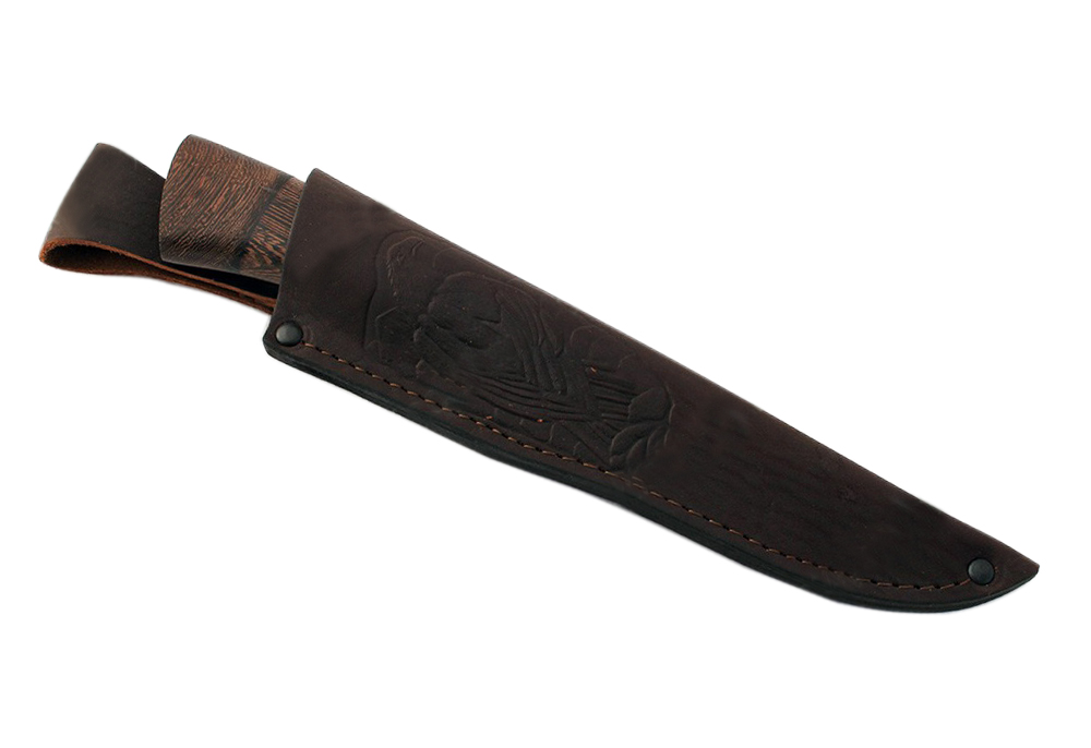 Нож из дамасской стали Медведь, рукоять - венге
