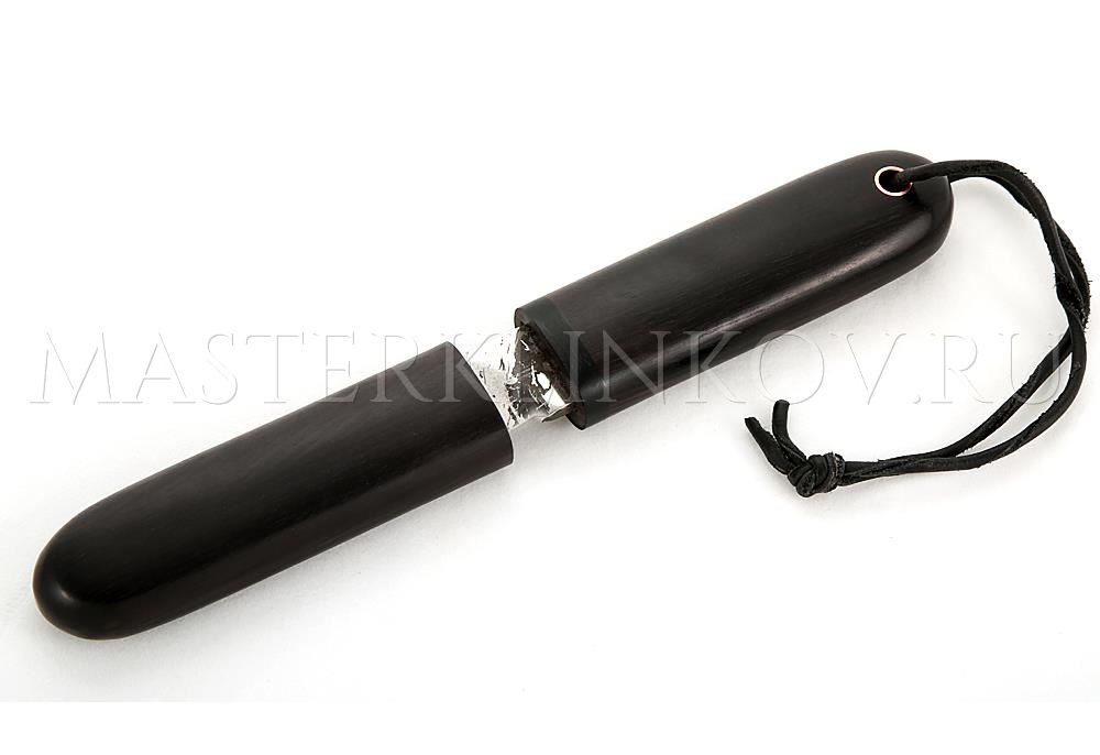 Нож из стали D2 Брелок-3, рукоять и ножны - черный граб