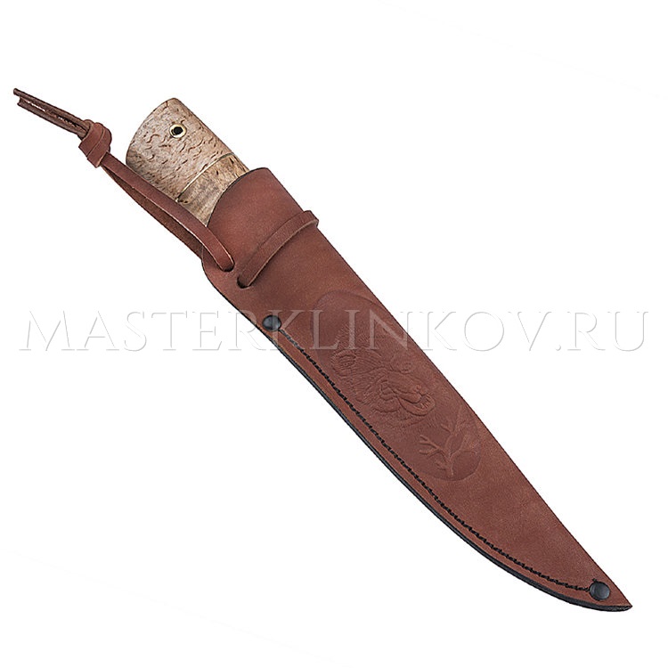 Нож из стали Х12МФ Якут малый, рукоять - карельская береза