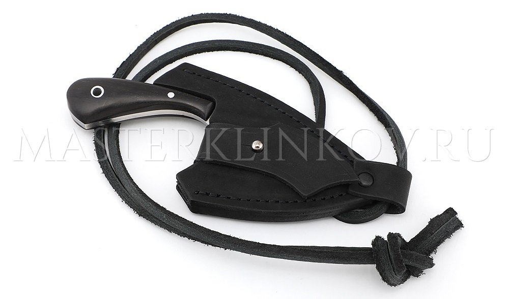 Нож шейный из стали Х12МФ, граб, цельнометаллический