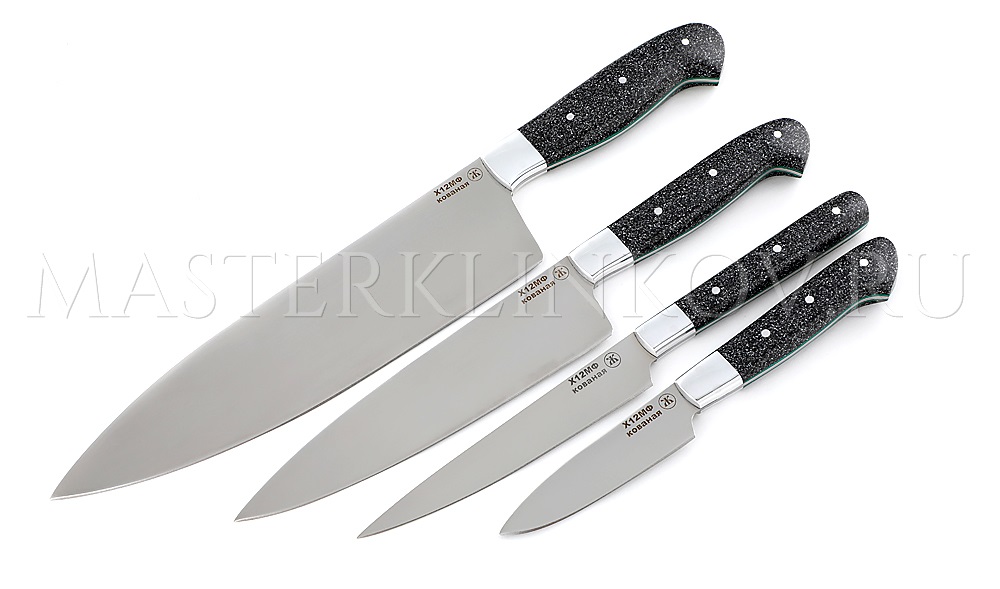 Нож из стали Х12МФ Шеф-повар №1, 200 мм, рукоять - акрил