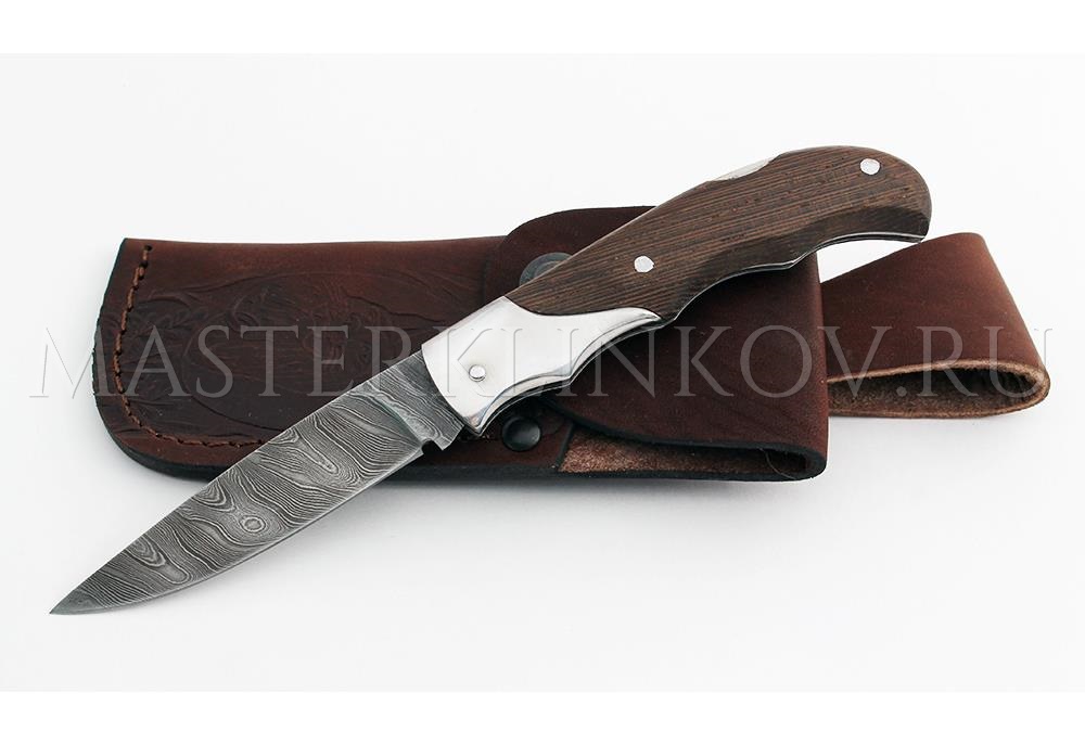 Нож складной из дамасской стали Белка большая, рукоять - венге