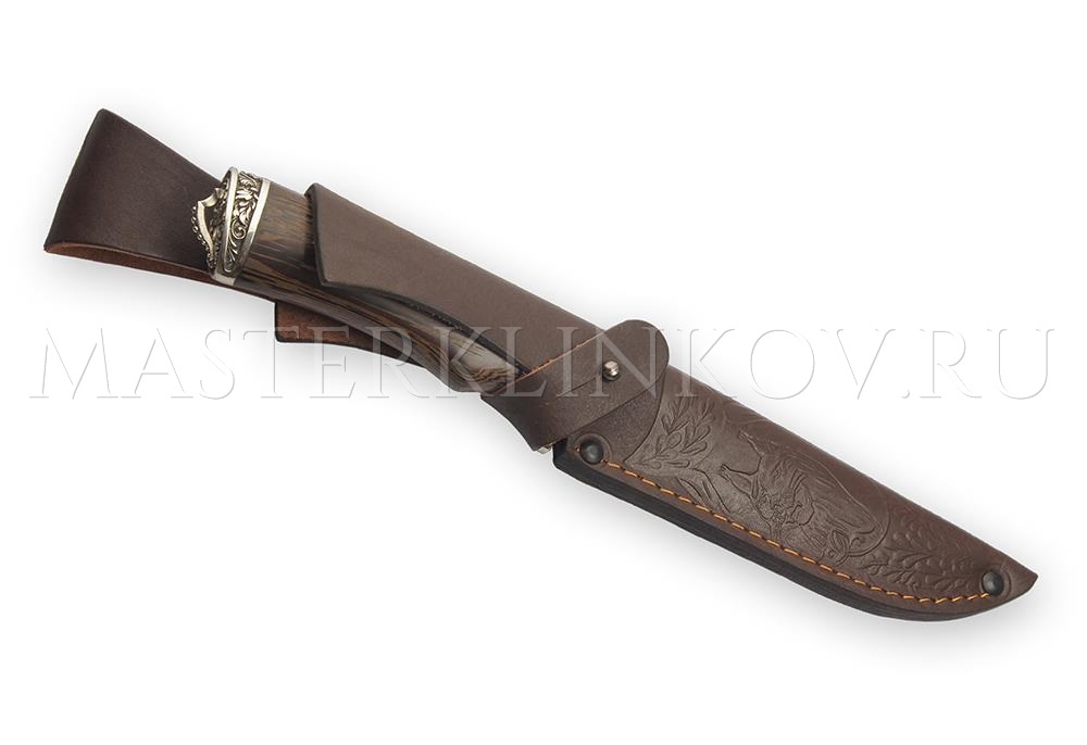 Нож из дамасской стали Судак, рукоять - венге, литье