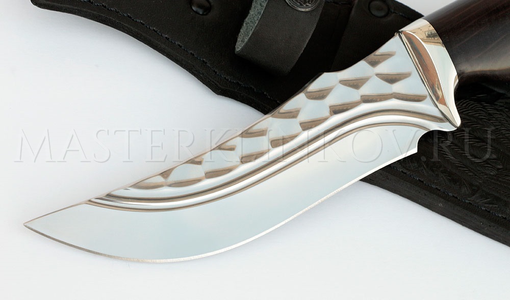 Нож из стали Х12МФ Восток, долы, камень, мельхиор