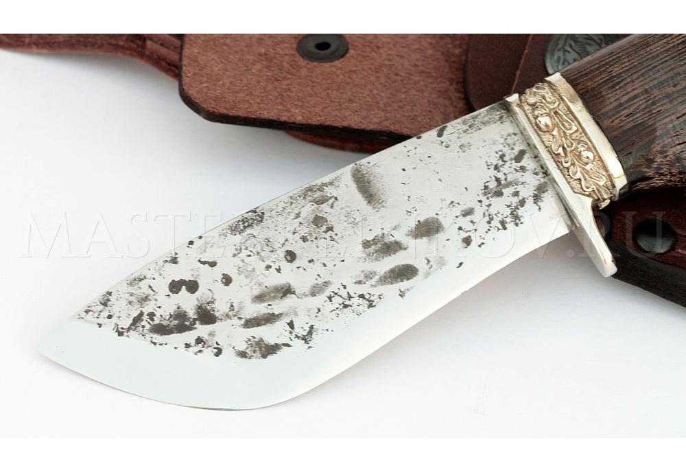 Нож из стали 9ХС Ежик, рукоять — венге