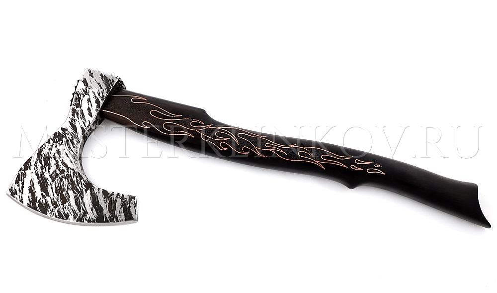 Кованый топор из немецкой стали D2 Пламя