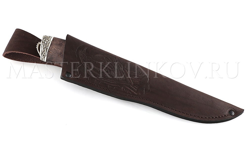 Нож из инструментальной стали К340 Золотоискатель, рукоять - карельская береза