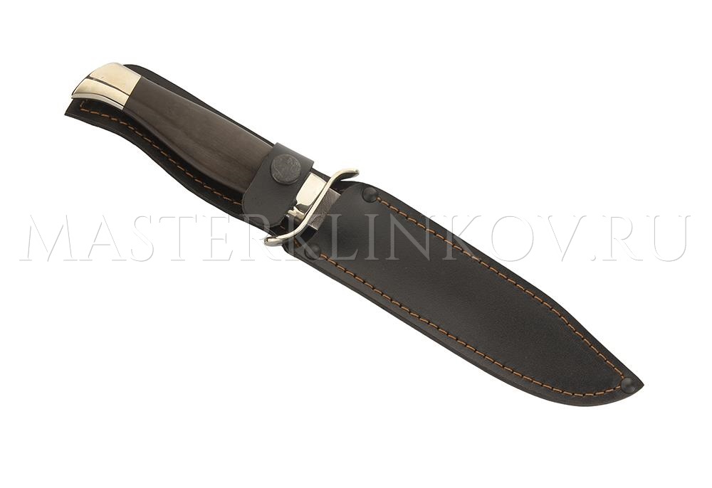 Нож Разведчика из дамасской стали НР, рукоять - черный граб