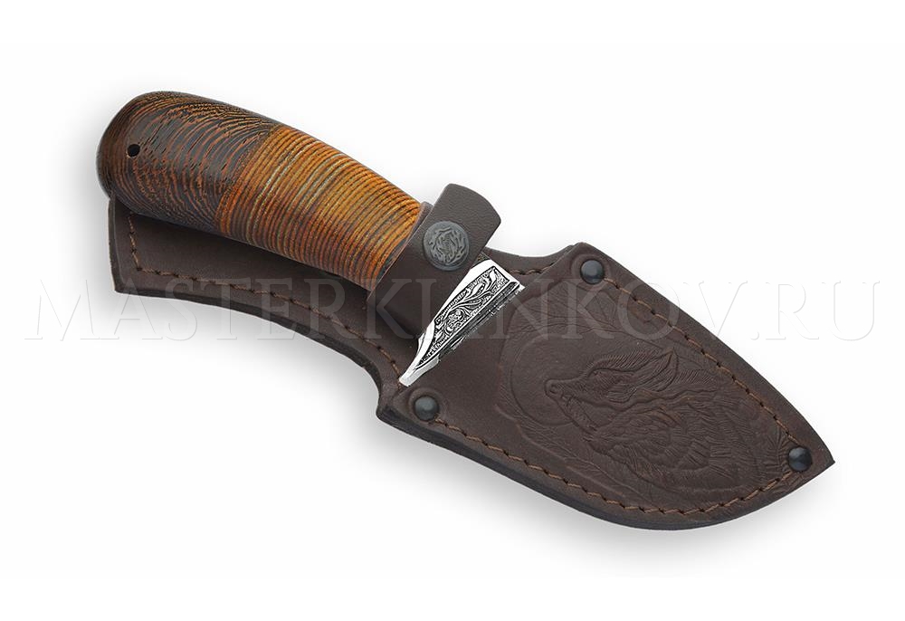 Нож из стали 9ХС Носорог, рукоять — венге и кожа