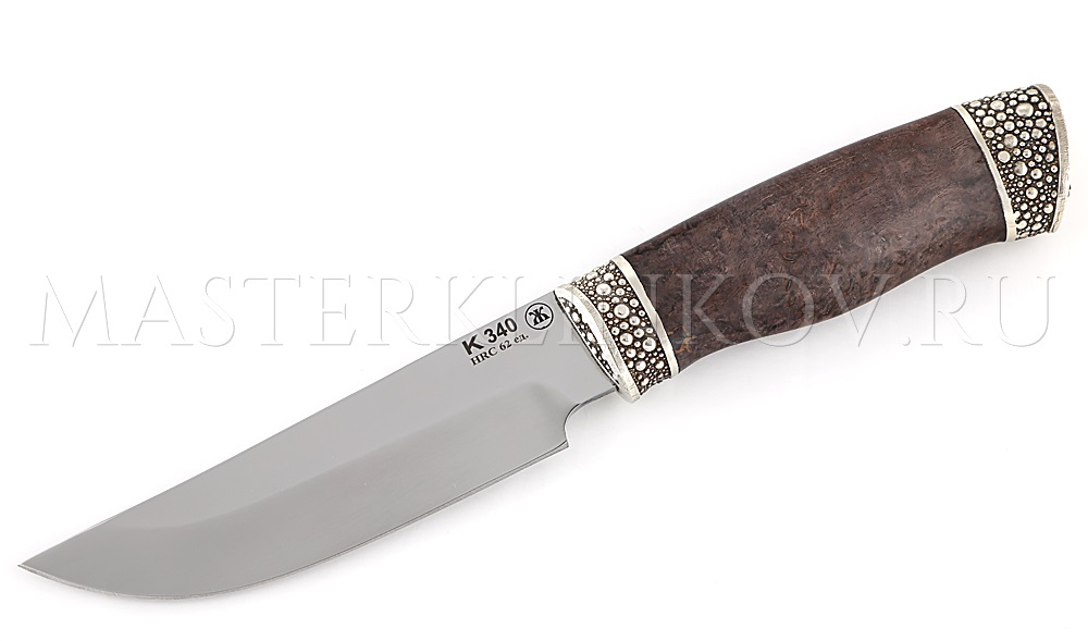 Нож Егерь из инструментальной стали Böhler К340, рукоять - карельская береза