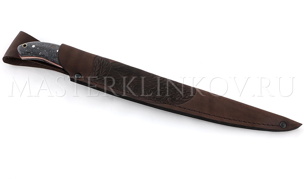 Нож филейный кованый из стали Х12МФ, 200 мм, рукоять - акрил