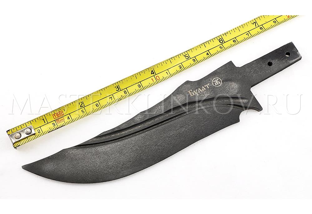 Клинок из булатной стали Восток, оформление - долы, камень