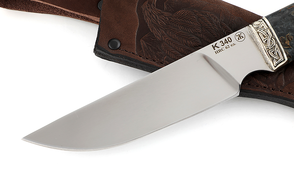 Нож из инструментальной стали К340 Золотоискатель, рукоять - карельская береза -1