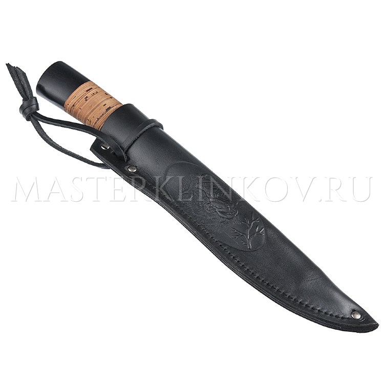 Нож из стали Х12МФ Якут средний, рукоять береста, граб