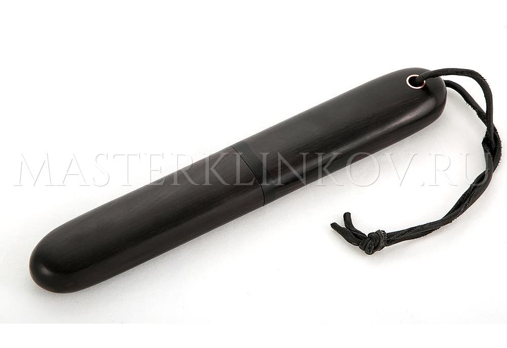 Нож из дамасской стали Брелок-1, рукоять и ножны - черный граб