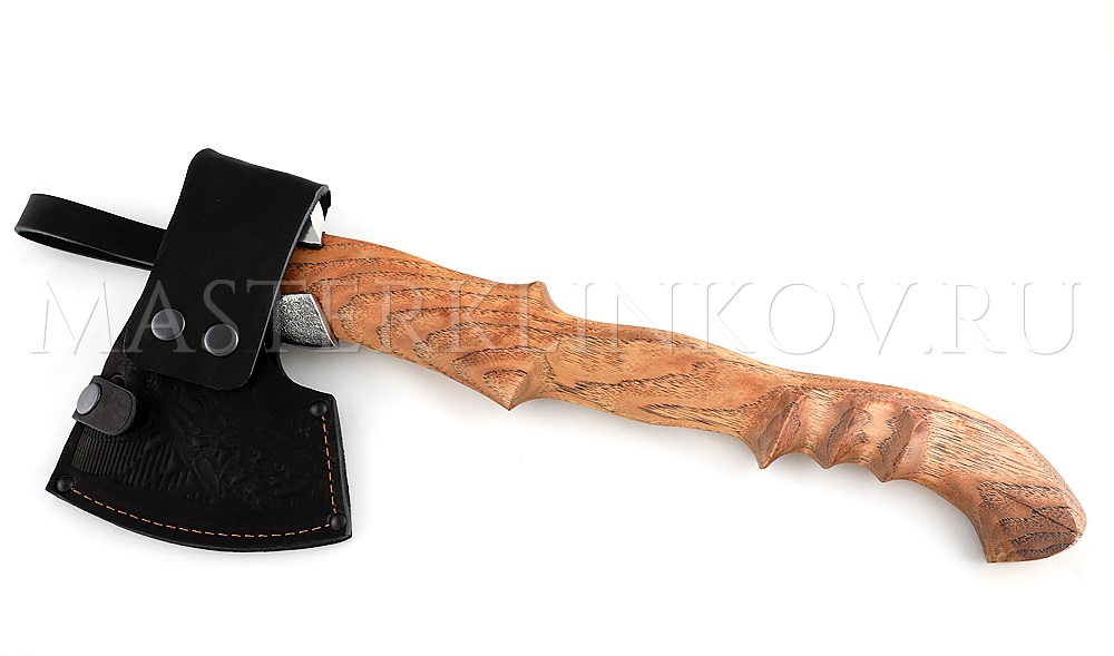 Кованый топор Хозяин - малый, сталь 9ХС, рукоять - гикори, под пальцы