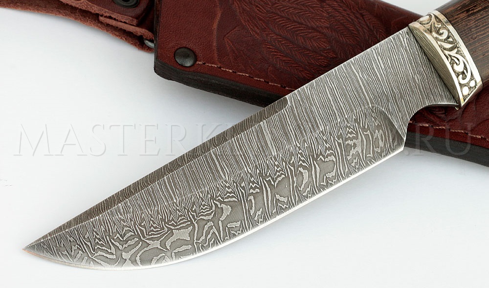 Нож из дамасской стали Золотоискатель, рукоять - венге, литье 3