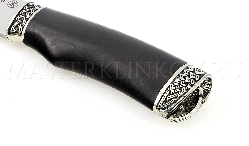 Нож из порошковой стали М390 Волк, рукоять черный граб, литье