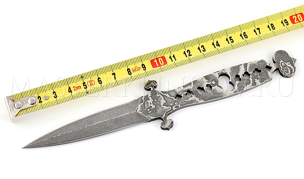 Композиция Масть, ламинатный дамаск, подставка из рога лося