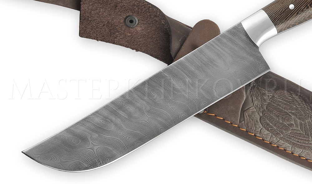 Нож из дамасской стали Узбек, 150 мм, рукоять - венге