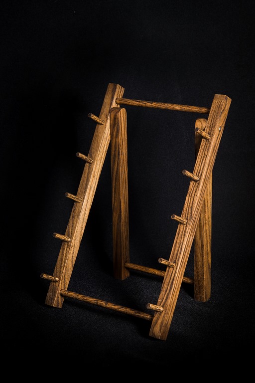 Стойка складная из дуба для 5 ножей