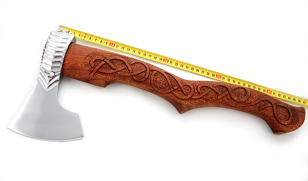 Кованый топор №06, сталь 9ХС, орнамент