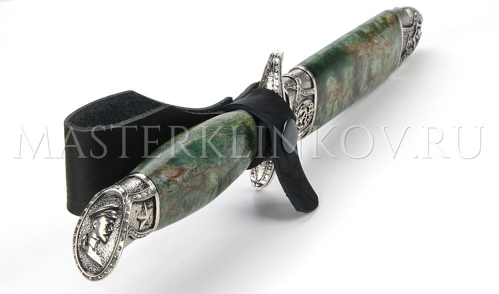 Нож из стали Х12МФ Финка НКВД реплика, рукоять и ножны - стабилизированная карельская береза, литье