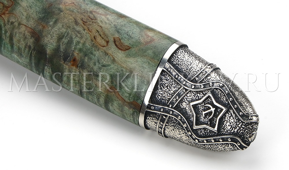 Нож из стали Х12МФ Финка НКВД реплика, рукоять и ножны - стабилизированная карельская береза, литье