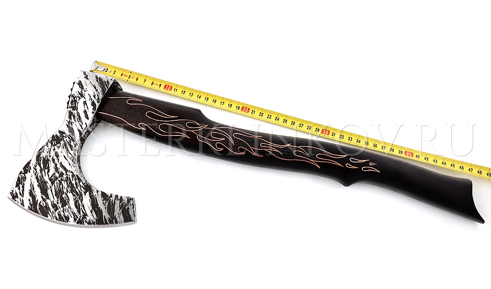 Кованый топор из немецкой стали D2 Пламя