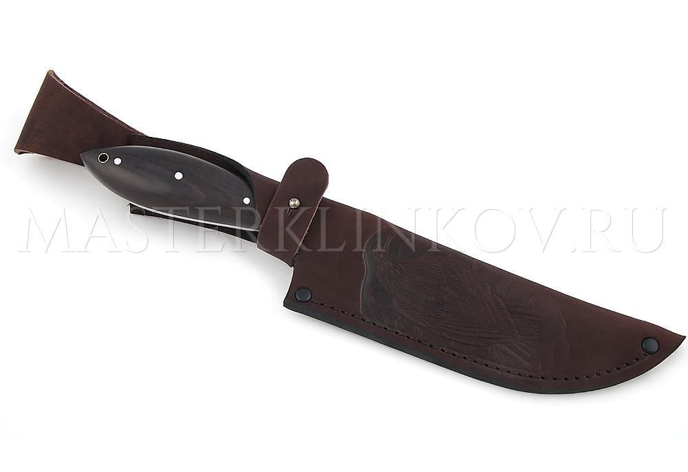 Нож из стали Х12МФ Шеф-повар №10, рукоять - черный граб