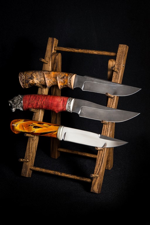 Стойка складная из дуба для 5 ножей