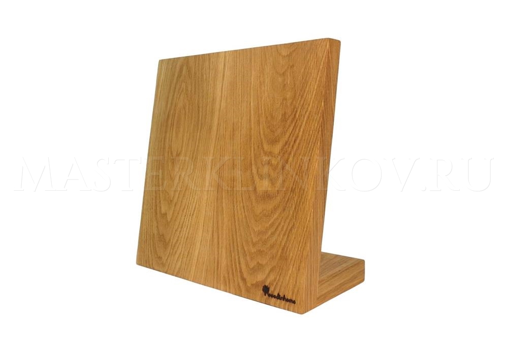 Магнитная подставка панно для 5 ножей из дуба, покрытие - натуральное прозрачно масло