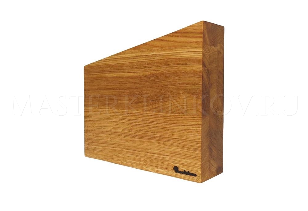 Магнитная подставка для 8 ножей из дуба, покрытие - натуральное бесцветное масло