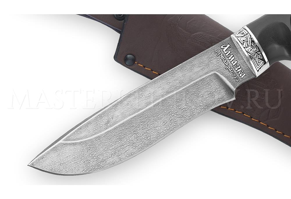 Нож из стали ХВ5 Беркут, рукоять под пальцы — черный граб, литье