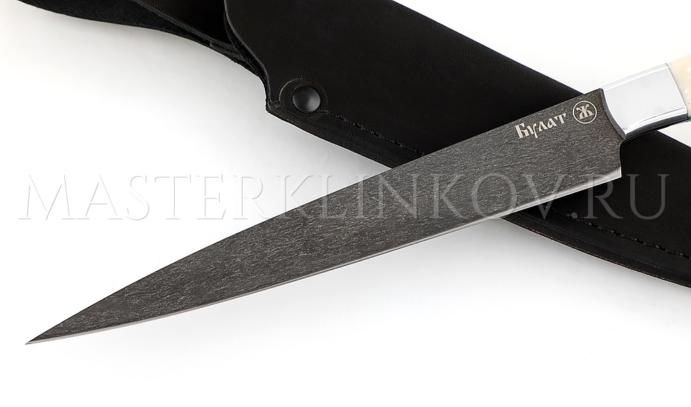 Нож кухонный из булатной стали Шеф-повар №4, 150 мм, рукоять - акрил