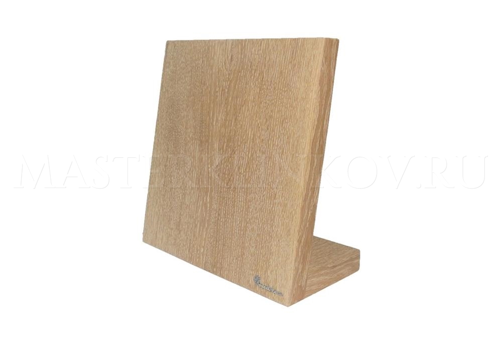 Магнитная подставка панно для 5 ножей из дуба, покрытие - натуральное прозрачно-белое масло