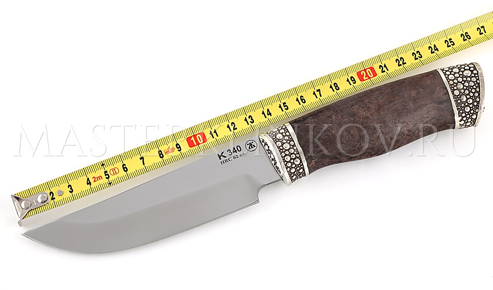 Нож Егерь из инструментальной стали Böhler К340, рукоять - карельская береза