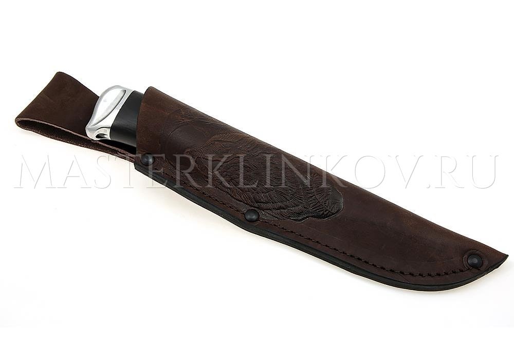 Нож из порошковой стали Elmax Кедр, рукоять - черный граб, мельхиор