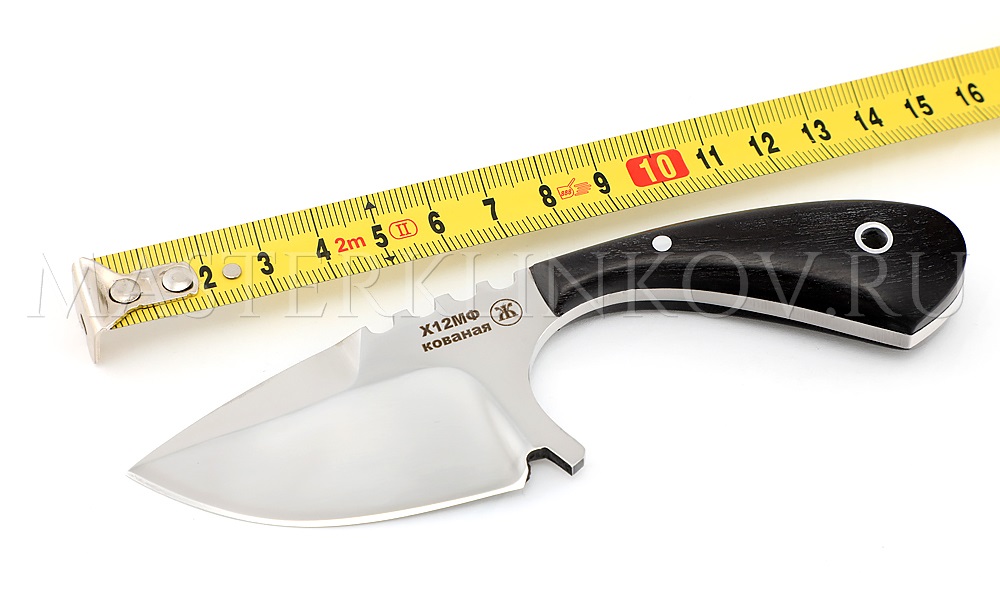 Нож шейный из стали Х12МФ, граб, цельнометаллический