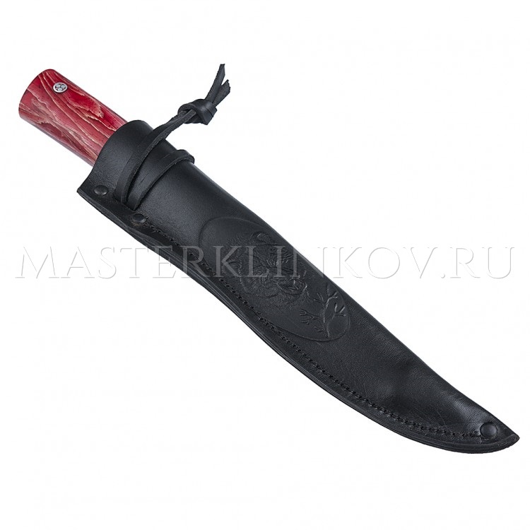 Нож из стали Х12МФ Якут средний, рукоять - стабилизированные листья кукурузы в акриле