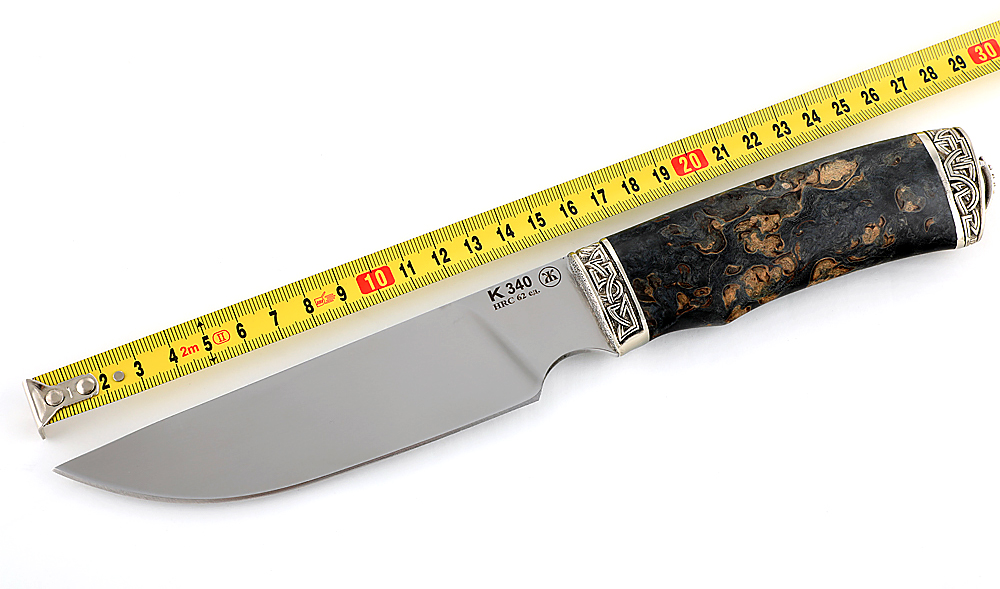 Нож из инструментальной стали К340 Золотоискатель, рукоять - карельская береза -1