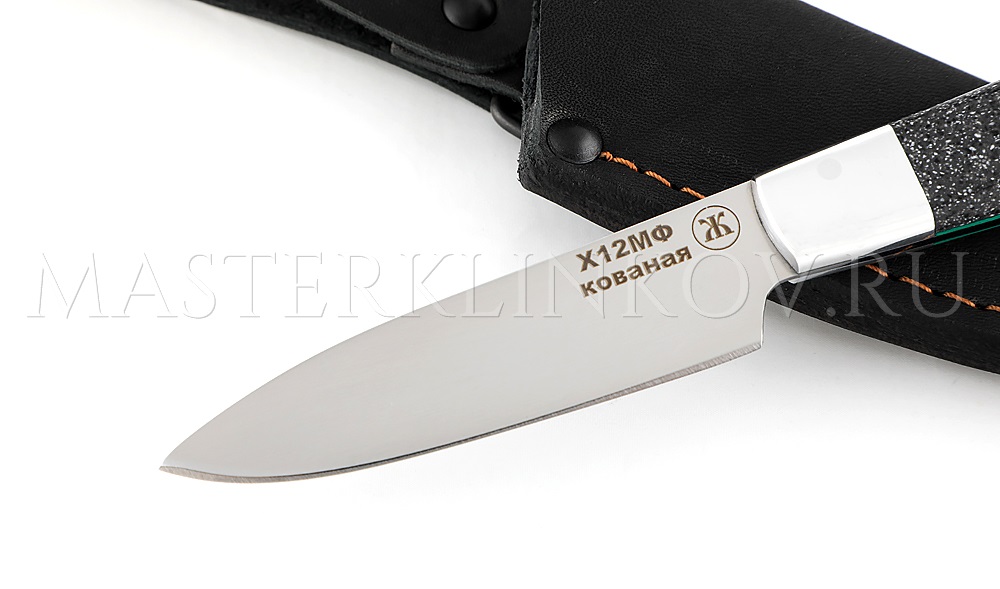 Нож из стали Х12МФ Шеф-повар №12, овощной, рукоять - акрил