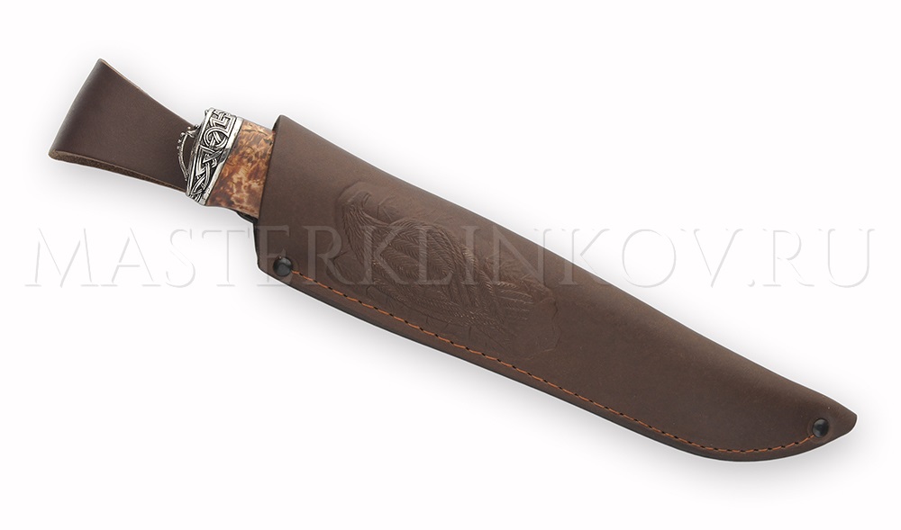 Нож из порошковой стали М390 Золотоискатель, рукоять - карельская береза, литье