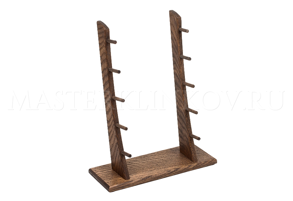Стойка из дуба для 5 ножей высокая