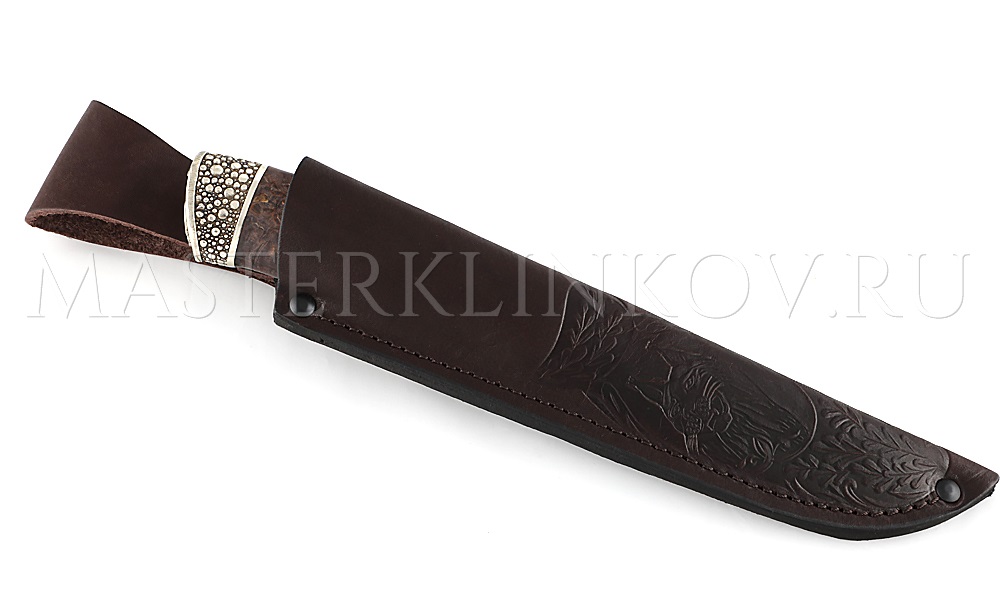 Нож Егерь из инструментальной стали Böhler К340, рукоять - карельская береза