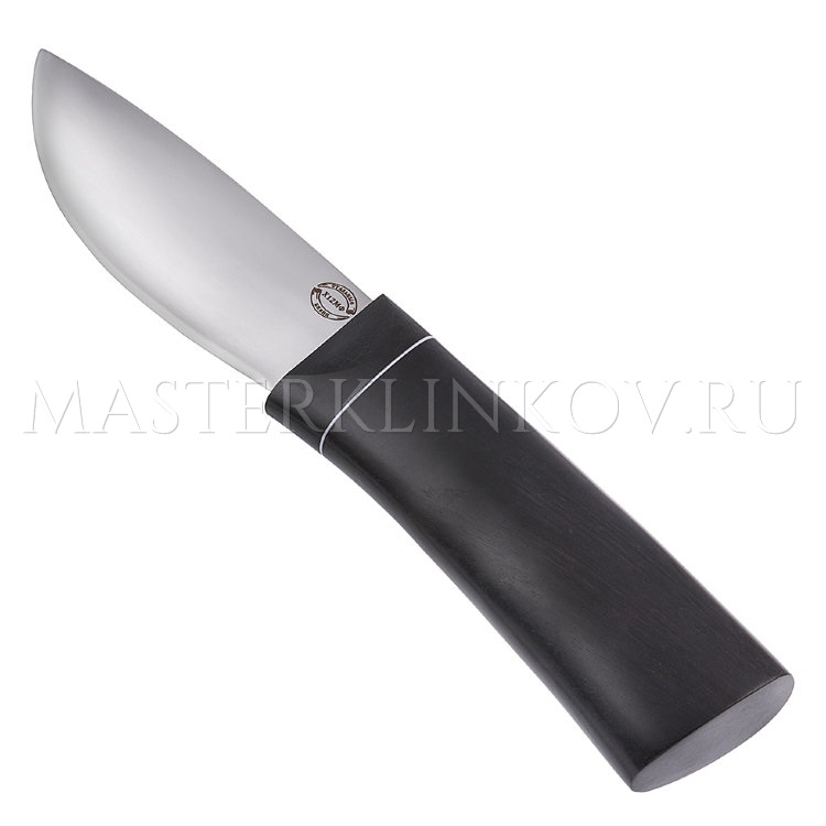 Нож из стали Х12МФ Якут шкуросъемный, рукоять - черный граб