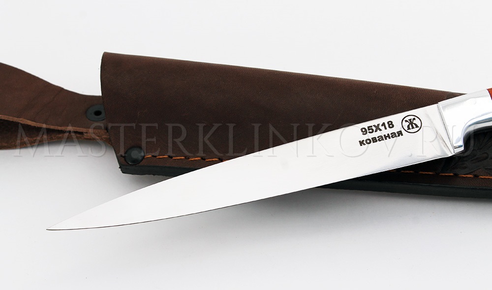 Нож кухонный Шеф-повар №4 из стали 95Х18, 160 мм, рукоять - падук