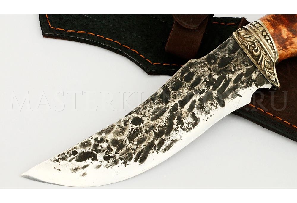 Нож из стали 9ХС Восток, рукоять — карельская береза
